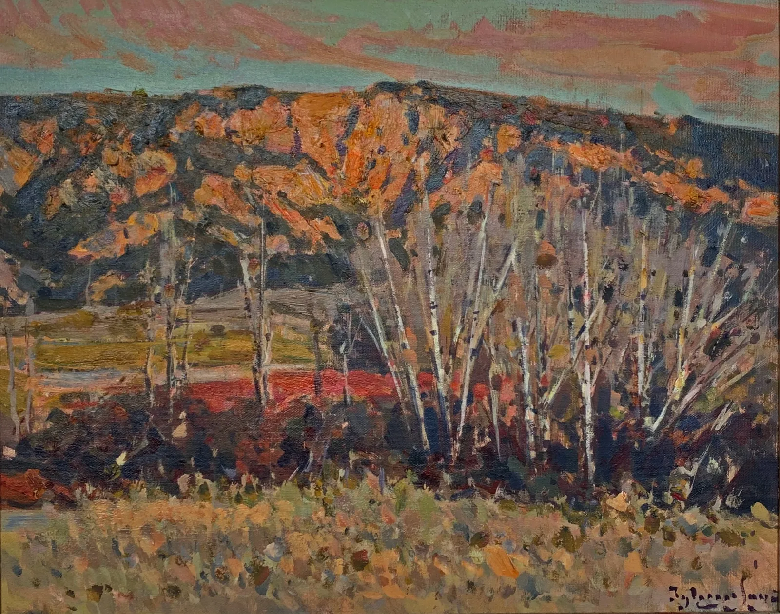 Tierras de Sepúlveda. Segovia, óleo en tabla de Antonio Iglesias Sanz